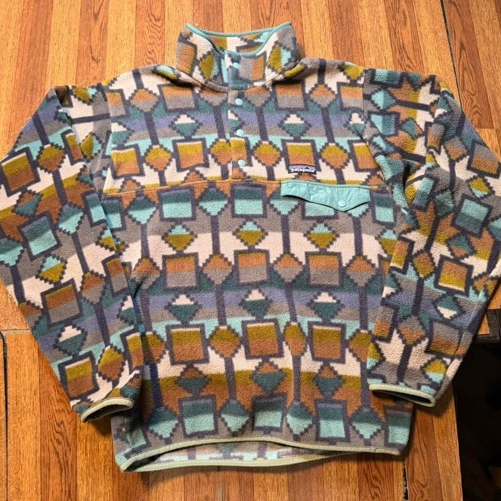 Patagonia Men's Synchilla Snap-T Pullover Cedar Mesa Sweatshirt Small